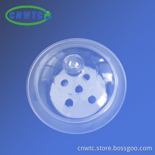 Clear Glass Desiccator with Porcelain Drying Plate - 210mm Vacuum Desiccator